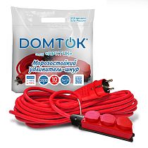 Удлинитель силовой 3 розетки IP-44 DOMTOK АРКТИК Морозостойкий КГ 3*1,5, 3,5кВт, з/к 10м