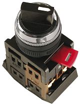 Переключатель AC-22 на 2 положения черный I-O 1з+1p  IEK