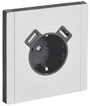 FORTE&PIANO Розетка 1-местная с заземлением с защитными шторками винтовое крепление 16А USB A+A 3,1А FP245M металл белый IEK