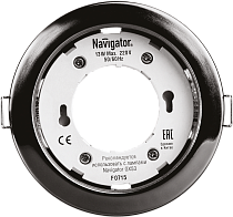 Светильник встраиваемый Navigator NGX-R1-005-GX53 черный хром Светильник встраиваемый Navigator NGX-R1-005-GX53 черный хром