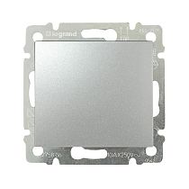 VALENA DIY Выключатель 1-клавишный проходной схема 6 10А безвинтовое крепление алюминий VALENA DIY Выключатель 1-клавишный проходной схема 6 10А безвинтовое крепление алюминий