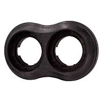 Рамка 2 постовая Пиластро, накладной монтаж, дерево, цвет Угольно-черный Bironi