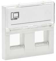 PRIMER Панель лицевая Keystone (2 модуля 2 входа) белая  IEK