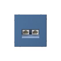 ArtGallery Аквамарин Розетка двойная компьютерная RJ45+RJ45, кат. 5е, механизм Systeme Electric (Schneider Electric)