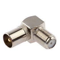Переходник ЭРА Simple RS-A04-1 гнездо F-штекер TV угловой 1 шт Переходник ЭРА Simple RS-A04-1 гнездо F-штекер TV угловой 1 шт