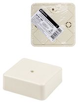 Коробка распаячная КР 75х75х28 ОП, сл. кость, IP40, инд. штрихкод  TDM