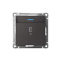 AtlasDesign Базальт Выключатель карточный с подсветкой, 10А, без задержки отключения, механизм Systeme Electric (Schneider Electric)