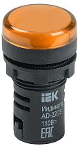 Лампа AD22DS матрица d22мм желтый 12В AC/DC  IEK