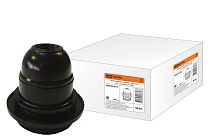 Патрон карболитовый с кольцом, Е27, черный, Б/Н  TDM