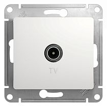 Glossa Белый Розетка TV коннектор Systeme Electric (Schneider Electric)