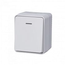 AtlasDesign Profi IP54 О/У 1-клавишный ВЫКЛЮЧАТЕЛЬ с подсветкой 10 АХ, БЕЛЫЙ, Россия Systeme Electric (Schneider Electric)