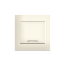 Выключатель одноклавишный с подсветкой Севиль, скрытой установки, 10А, 220В, слоновая кость UNIVERSAL