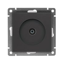 Розетка телевизионная одноместная UNIVERSAL серия "Афина", скрытой установки, тупиковая, 75Ом, ч/д 4-2400Мгц, графит (еврослот) Розетка телевизионная одноместная UNIVERSAL серия "Афина", скрытой установки, тупиковая, 75Ом, ч/д 4-2400Мгц, графит (еврослот)