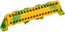 TEKFOR Шина PE "земля" в комбинированном DIN-изоляторе "Стойка" 6х9-17-ЖЗ IEK