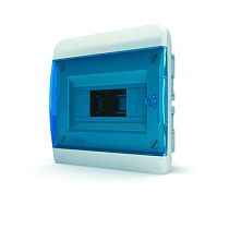 Щит встраиваемый 8 мод. IP41, прозрачная синяя дверца BVS 40-08-1 Tekfor