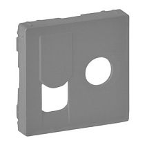 Панель лицевая розетки TV-RJ45 алюминий Valena LIFE Legrand