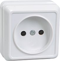 РС20-2-ОКм Розетка 1местная без заземления 10А открытое устройство ОКТАВА (кремовый) IEK