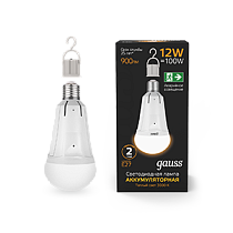 Лампа Gauss A80 12W 900lm 3000K Е27 авар. с Li-Ion аккумулятором LED 1/5/50 Лампа Gauss A80 12W 900lm 3000K Е27 авар. с Li-Ion аккумулятором LED 1/5/50