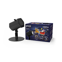 Проектор светодиодный "Дед Мороз" Gauss серия Holiday, анимированная картинка, IP44, 1/30 Проектор светодиодный "Дед Мороз" Gauss серия Holiday, анимированная картинка, IP44, 1/30