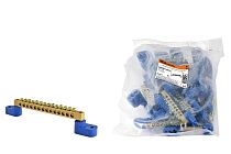 Шина "N" нулевая 6х9мм на двух угл. изоляторах 14 групп  TDM