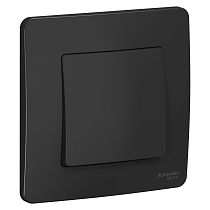 Blanca скрытая установка Антрацит Выключатель 1 клавишный , 10А Systeme Electric (Schneider Electric)