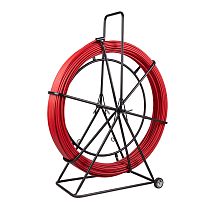 Протяжка кабельная (УЗК в тележке), стеклопруток d=11,0 мм, 150 м красная REXANT