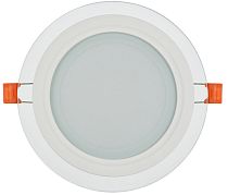 LIGHTING Светильник светодиодный ДВО 1621 со стеклом круг 12Вт 4000К IP20  IEK