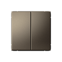 ArtGallery Мокко Выключатель двухклавишный, кнопочный, сх.2, 10А, механизм Systeme Electric (Schneider Electric)