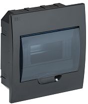 Корпус модульный пластиковый ЩРВ-П-8 IP41 встраиваемый черный  IEK