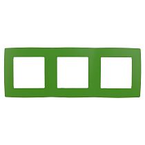 Рамка для выключателей и розеток тройная ЭРА 12 12-5003-27 пластик зелёный