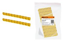 Маркер наборный - символ "4" желтый 6 мм2 (100 шт.)  TDM Маркер наборный - символ "4" желтый 6 мм2 (100 шт.)  TDM