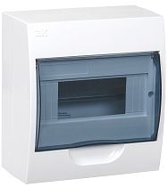 Бокс ЩРН-П-8 пластиковый белый прозрачная дверь IP41  IEK