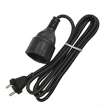 Удлинитель-шнур "DOMTOK" ПВС 2*1 б/з 2м, цвет черный