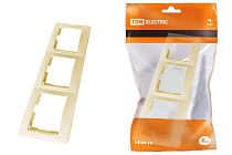 Рамка 3-х постовая горизонтальная сл. кость "Таймыр"  TDM