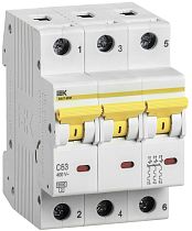 Автоматический выключатель трехполюсный C 63А 6кА ВА47-60M  IEK