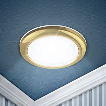 Светильник встраиваемый влагозащищищенный ЭРА WR1 GD MR16,12V220V, 50W, золото