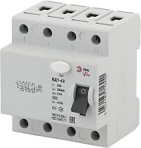 УЗО ВД1-63 Электромеханическое 3P+N 63А 300mA NO-902-46 ЭРА Pro