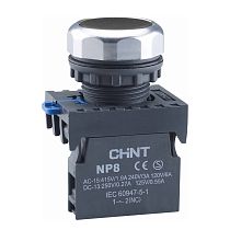 Кнопка управления NP8-10BN/2 без подсветки, самовозв., черная, 1НО, IP65 (R) CHINT