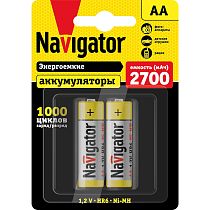 Аккумулятор Navigator NHR-2700-HR6-BP2 (блистер 2шт) Аккумулятор Navigator NHR-2700-HR6-BP2 (блистер 2шт)