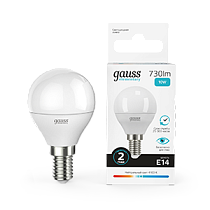 Лампа светодиодная Gauss Elementary Шар 10Вт E14 730lm 4100K