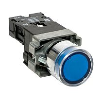 Кнопка BA61 с подстветкой 230В синяя NO IP65 EKF