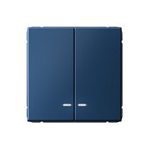 ARTGALLERY 2-клавишный ВЫКЛЮЧАТЕЛЬ с подсветкой, сх.5а, 10АХ, механизм, быстрозажим. клем., АКВАМАРИН