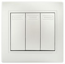 Выключатель ЭРА Intro Plano 1-106-06 10А 250В перламутр тройной