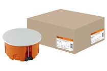 Коробка распаячная СП D80х40мм, крышка, пл. лапки, IP20,  TDM