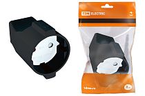 Кабельная розетка 2П б/з с з/ш 10А 250B черная  TDM