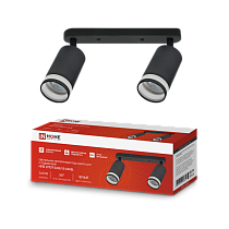 Светильник потолочный НПБ СПОТ-2xGU10-AR-BL под GU10 260х55х165мм черный IN HOME