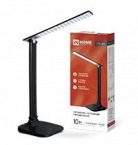 Светильник настольный светодиодный SIMPLE ССО-02Ч 10Вт 625Лм сенсор, адаптер ЧЕРНЫЙ IN HOME Светильник настольный светодиодный SIMPLE ССО-02Ч 10Вт 625Лм сенсор, адаптер ЧЕРНЫЙ IN HOME