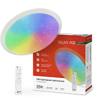 Светильник сд COMFORT GALAXY-RGB 55Вт 230В 3000-6500K 4400Лм 450x70мм с пультом ДУ IN HOME Светильник сд COMFORT GALAXY-RGB 55Вт 230В 3000-6500K 4400Лм 450x70мм с пультом ДУ IN HOME