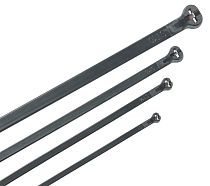 Хомут Хку 2,5х100мм со стальным замком черный (100шт)  IEK