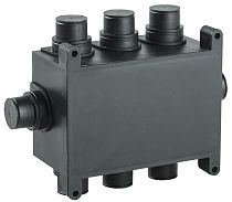 Коробка распаячная 118х76х60мм для монолит. строител. черный  IEK